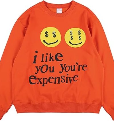 DONCARE Men Graphic Sweatshirts Vintage Printing Sweatshirt Cotton Loose Crewneck Hoodies Pullover